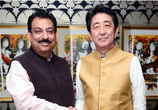 IC presented Hon. Shinzo Abe with nehru jacket as a sign of enduring partnership between the two countries.